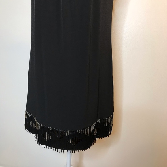 Express Beaded Little Black Mini Dress Small S - Picture 3 of 8